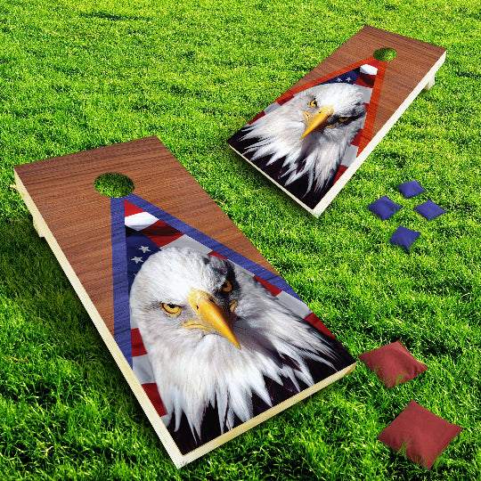 American Eagle Flag Cornhole Boards