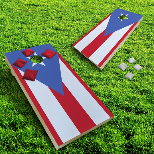 Puerto Rico Flag Cornhole Boards