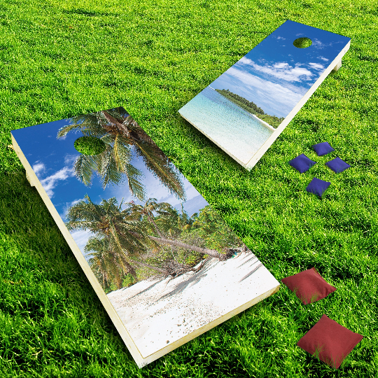 Palm Trees and Beach Cornhole Boards